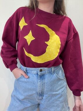 Vintage Celestial Moon Sweatshirt
